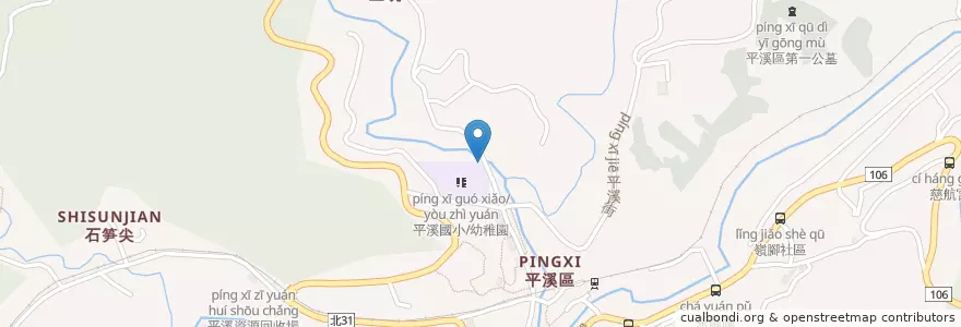 Mapa de ubicacion de 福聚宮 en تایوان, 新北市, 平溪區.