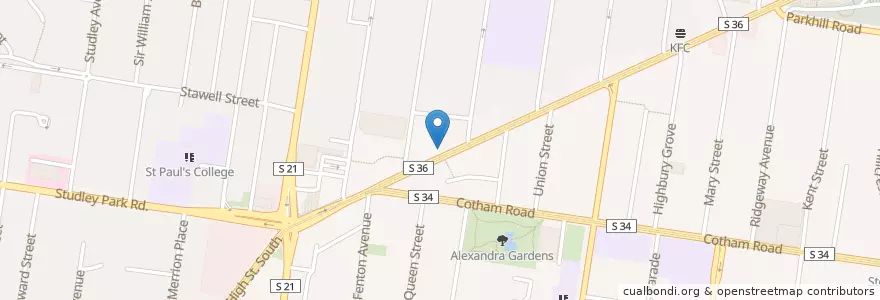 Mapa de ubicacion de ANZ en Australia, Victoria, City Of Boroondara.