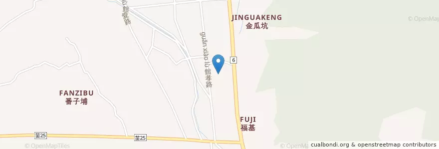 Mapa de ubicacion de 紅棗食府 en Taiwan, Taiwan Province, Miaoli County, Gongguan.