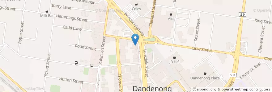 Mapa de ubicacion de Zapata en 오스트레일리아, Victoria, City Of Greater Dandenong.