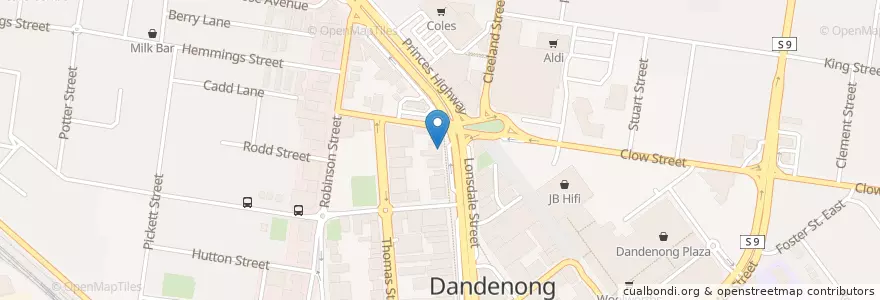 Mapa de ubicacion de Tabaq en Avustralya, Victoria, City Of Greater Dandenong.