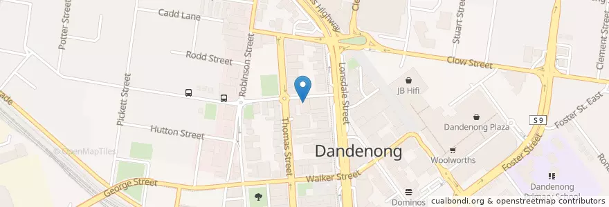 Mapa de ubicacion de Nu Hotel en Austrália, Victoria, City Of Greater Dandenong.
