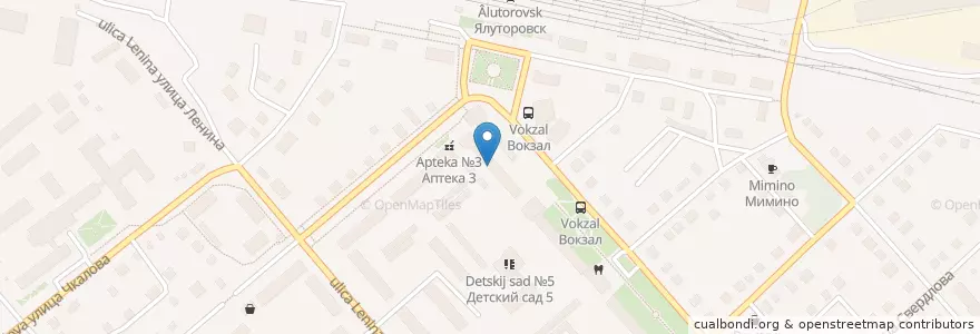 Mapa de ubicacion de Ялуторовск 627014 en Russia, Уральский Федеральный Округ, Oblast' Di Tjumen', Ялуторовский Район, Городской Округ Ялуторовск.