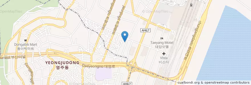 Mapa de ubicacion de 중남해 중화요리 en South Korea, Busan, Dong-Gu.