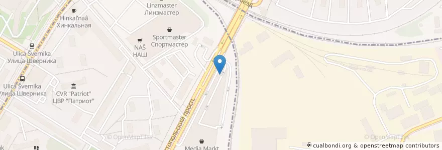 Mapa de ubicacion de Каро Фильм en Rusia, Distrito Federal Central, Москва, Юго-Западный Административный Округ.