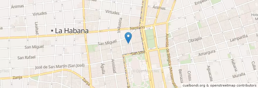 Mapa de ubicacion de little boxes of heaven food stalls en 古巴, La Habana, La Habana Vieja, Centro Habana.