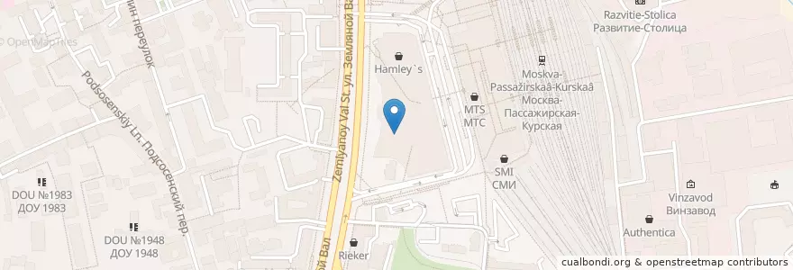 Mapa de ubicacion de IL Патио en Rússia, Distrito Federal Central, Москва, Центральный Административный Округ, Басманный Район.