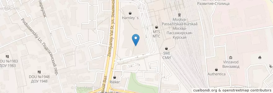 Mapa de ubicacion de Крошка Картошка en Rusia, Центральный Федеральный Округ, Москва, Центральный Административный Округ, Басманный Район.