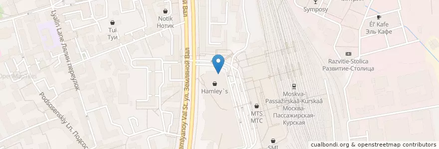 Mapa de ubicacion de KFC en روسيا, Центральный Федеральный Округ, Москва, Центральный Административный Округ, Басманный Район.