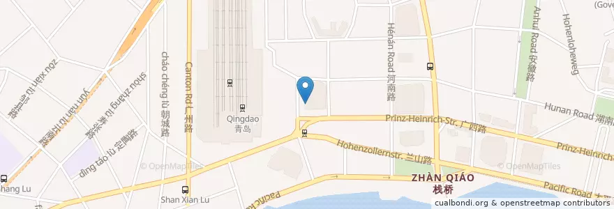 Mapa de ubicacion de KFC en China, Shandong, 青岛市, 市南区.