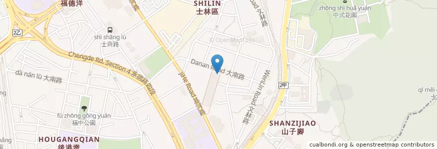 Mapa de ubicacion de 現烤蛋糕 en Taïwan, Nouveau Taipei, Taipei, District De Shilin.