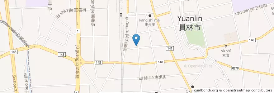 Mapa de ubicacion de 華南商業銀行 en 臺灣, 臺灣省, 彰化縣, 員林市.