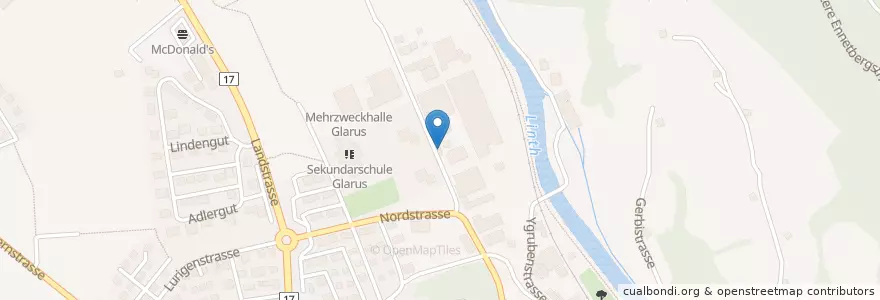 Mapa de ubicacion de Tamoil en Schweiz/Suisse/Svizzera/Svizra, Glarus, Glarus.
