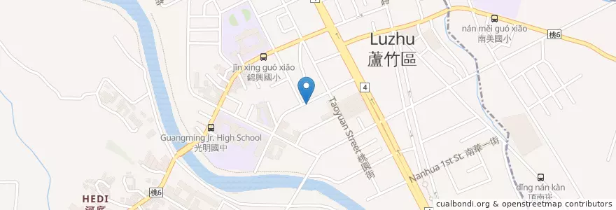 Mapa de ubicacion de 南榮公園 en Taiwan, Taoyuan, Luzhu.