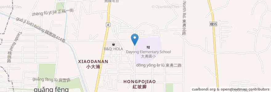 Mapa de ubicacion de 大勇國小 en 臺灣, 桃園市, 八德區.
