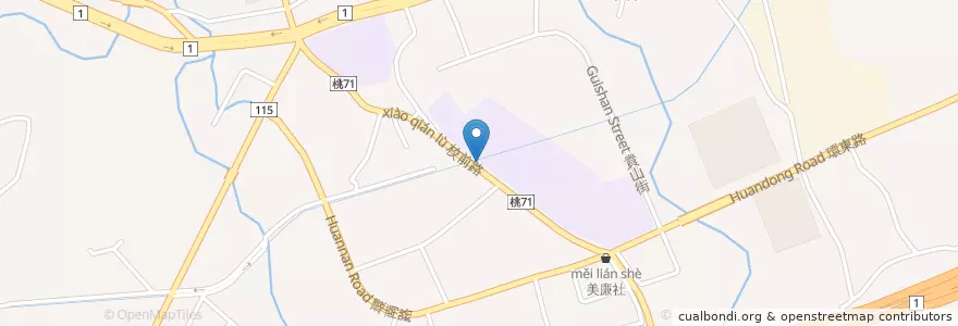 Mapa de ubicacion de 楊梅國中 en Taiwan, Taoyuan, Yangmei.