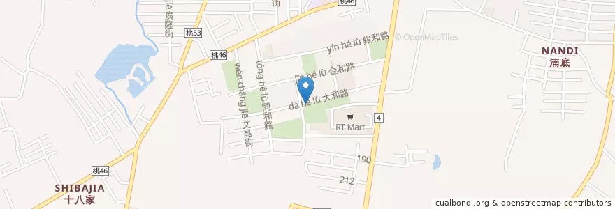 Mapa de ubicacion de 和盛公園 en 타이완, 타오위안 시, 바더 구.