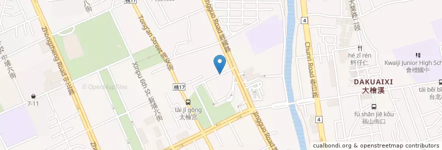 Mapa de ubicacion de 家樂福經國店 en 타이완, 타오위안 시, 타오위안 구.