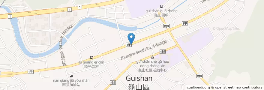 Mapa de ubicacion de 萬壽中興路口 en Taiwan, Taoyuan, Distretto Di Guishan.