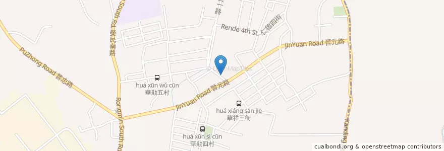 Mapa de ubicacion de 晉元路仁德一街口 en Taiwán, Taoyuan, 八德區.