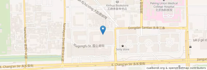 Mapa de ubicacion de 唐恩都乐 en Cina, Pechino, Hebei, 东城区.