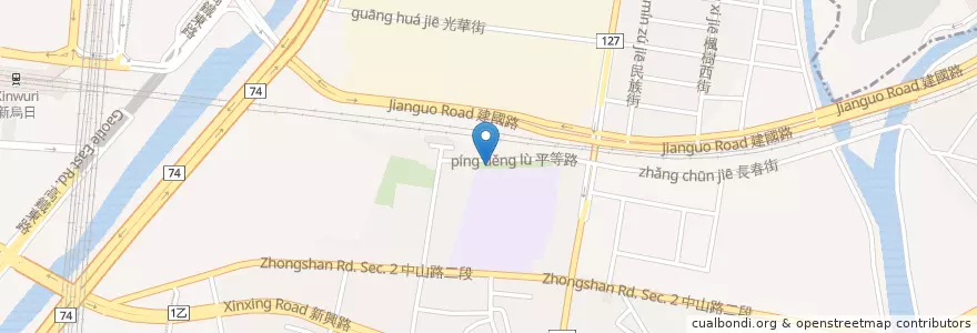 Mapa de ubicacion de 烏日國小 en 臺灣, 臺中市, 烏日區.