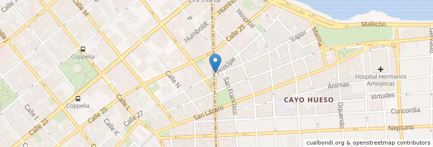 Mapa de ubicacion de bar de Pablo en Kuba, Havanna.