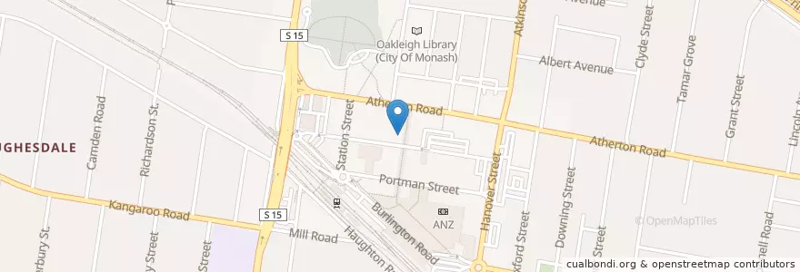 Mapa de ubicacion de Mythos Grill n Bar en オーストラリア, ビクトリア, City Of Monash.