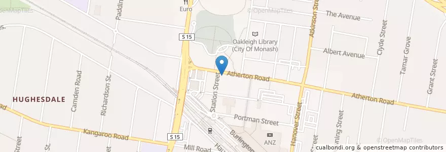 Mapa de ubicacion de Lecco Pizzeria en Australie, Victoria, City Of Monash.