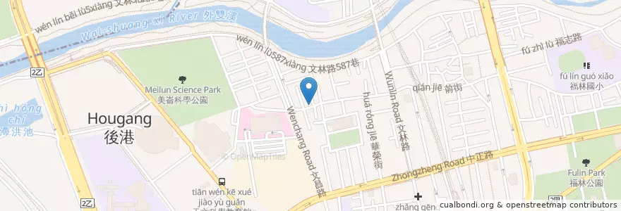 Mapa de ubicacion de 及品水餃 en 臺灣, 新北市, 臺北市, 士林區.