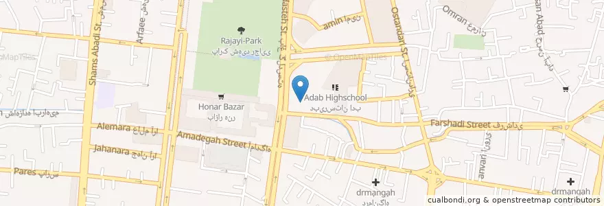 Mapa de ubicacion de راهنمایی دخترانه رحمت en إیران, الأصفهان, شهرستان اصفهان, بخش مرکزی شهرستان اصفهان, أصفهان.