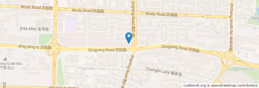 Mapa de ubicacion de Gansu Rural Credit Union en China, Gansu, Lanzhou, Chengguan District.