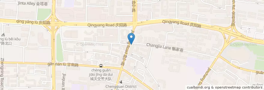 Mapa de ubicacion de 工商银行 en Çin, Kansu, 兰州市 (Lanzhou), 城关区, 皋兰路街道.