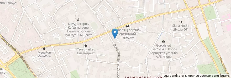 Mapa de ubicacion de Veladora en Rusland, Centraal Federaal District, Moskou, Центральный Административный Округ, Басманный Район.