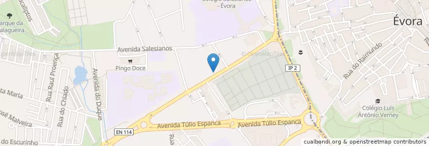 Mapa de ubicacion de Avenida en Portekiz, Alentejo, Alentejo Central, Évora, Évora, Malagueira E Horta Das Figueiras.