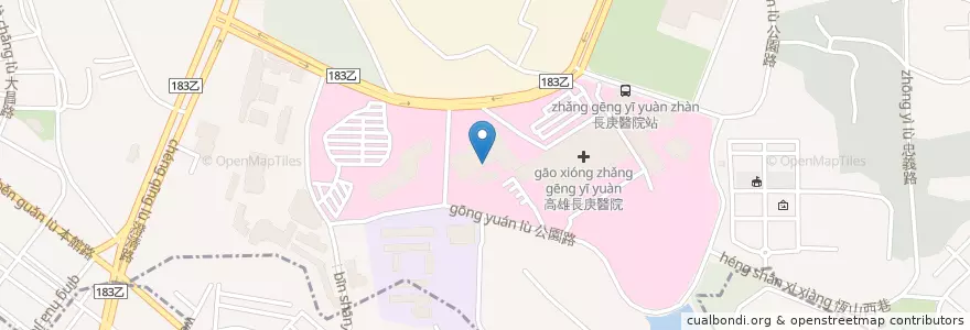 Mapa de ubicacion de 鳥松長庚醫院郵局 en 臺灣, 高雄市, 鳥松區.