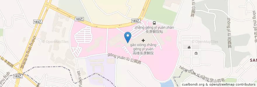 Mapa de ubicacion de 急診部 en تایوان, کائوهسیونگ, 鳥松區.