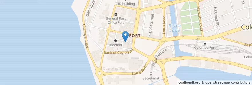 Mapa de ubicacion de Ministry of Crab Dessert Café en ශ්‍රී ලංකාව இலங்கை, බස්නාහිර පළාත, කොළඹ දිස්ත්‍රික්කය, Colombo.