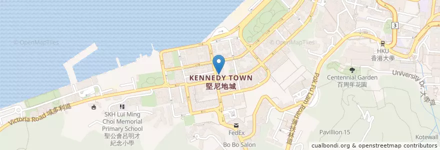 Mapa de ubicacion de 祥香茶餐廳 en 중국, 광둥성, 홍콩, 홍콩섬, 신제, 中西區 Central And Western District.