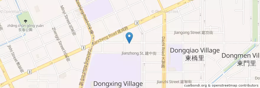 Mapa de ubicacion de 原素小麵館 en 台湾, 台中市, 東区.