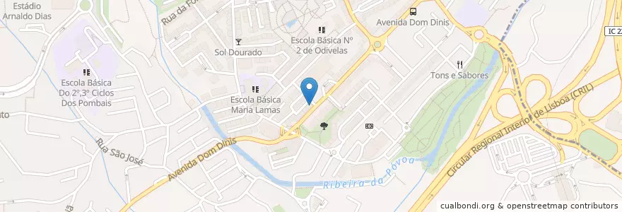 Mapa de ubicacion de Espiga Dourada en Portugal, Metropolregion Lissabon, Lissabon, Großraum Lissabon, Odivelas, Odivelas.