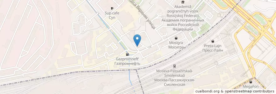 Mapa de ubicacion de Угол en Россия, Центральный Федеральный Округ, Москва, Район Беговой.