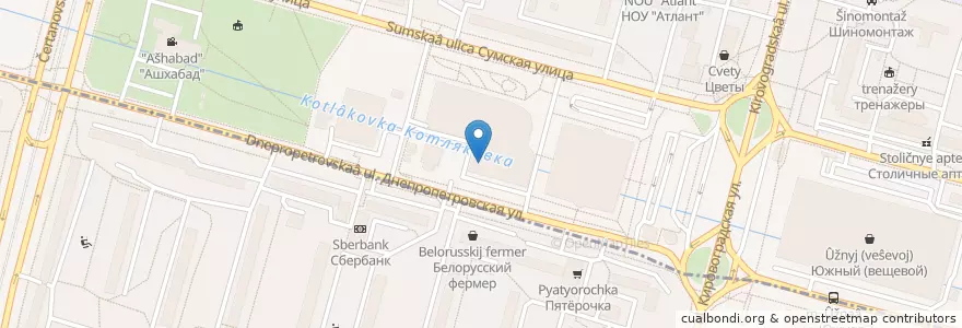 Mapa de ubicacion de ПромСвязьБанк en Rússia, Distrito Federal Central, Москва, Южный Административный Округ.