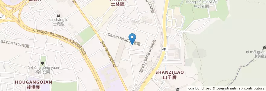 Mapa de ubicacion de 蜜汁燒烤 en Taiwan, New Taipei, Taipei, Shilin District.