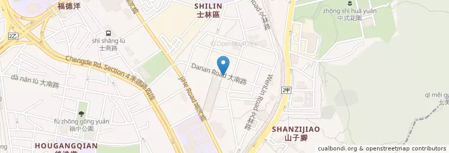 Mapa de ubicacion de 土魠魚羹 en Taiwan, 新北市, Taipé, 士林區.