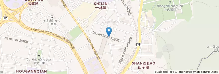 Mapa de ubicacion de 鍋加鍋 en Taïwan, Nouveau Taipei, Taipei, District De Shilin.