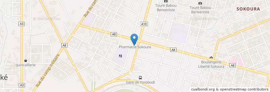 Mapa de ubicacion de Infirmerie privée Kenneya en Ivoorkust, Vallée Du Bandama, Gbêkê.