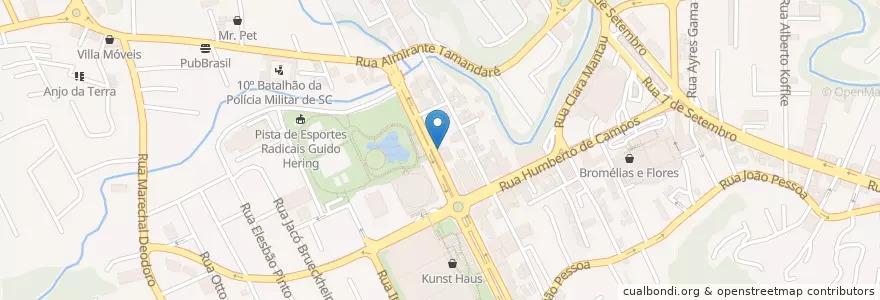 Mapa de ubicacion de Casa do Temaki en Бразилия, Южный Регион, Санта-Катарина, Região Geográfica Intermediária De Blumenau, Microrregião De Blumenau, Блуменау.