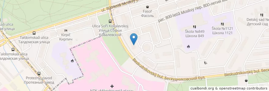 Mapa de ubicacion de РС-клиника en روسيا, Центральный Федеральный Округ, Москва, Северный Административный Округ.