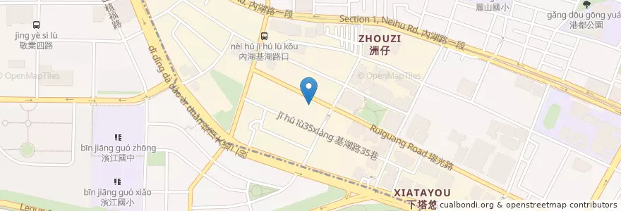 Mapa de ubicacion de 駐台北印尼經濟貿易代表處 en 타이완, 신베이 시, 타이베이시, 네이후 구.